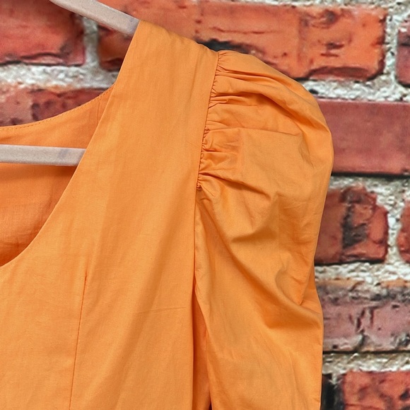 Orange Elliatt Ruffled Long Sleeve Bodycon Zya Mini Dress - Picture 11 of 15